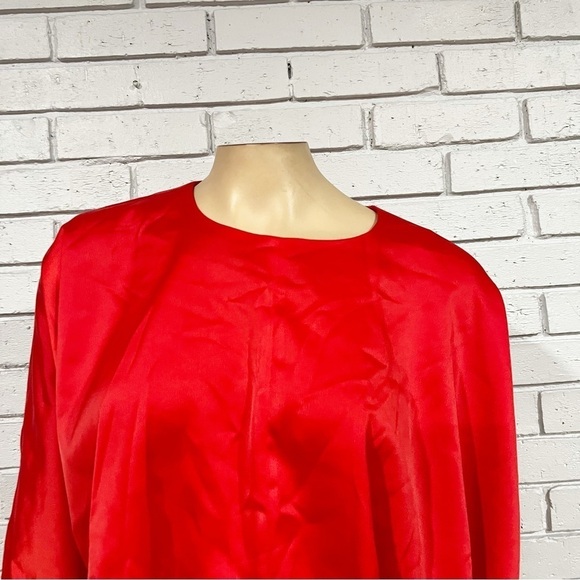 Asos Women’s Red Tie Wrap Front Top and Wide Leg Pants Set - Picture 3 of 14